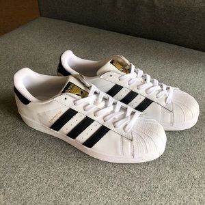 Adidas Superstar Classic Black White and Gold